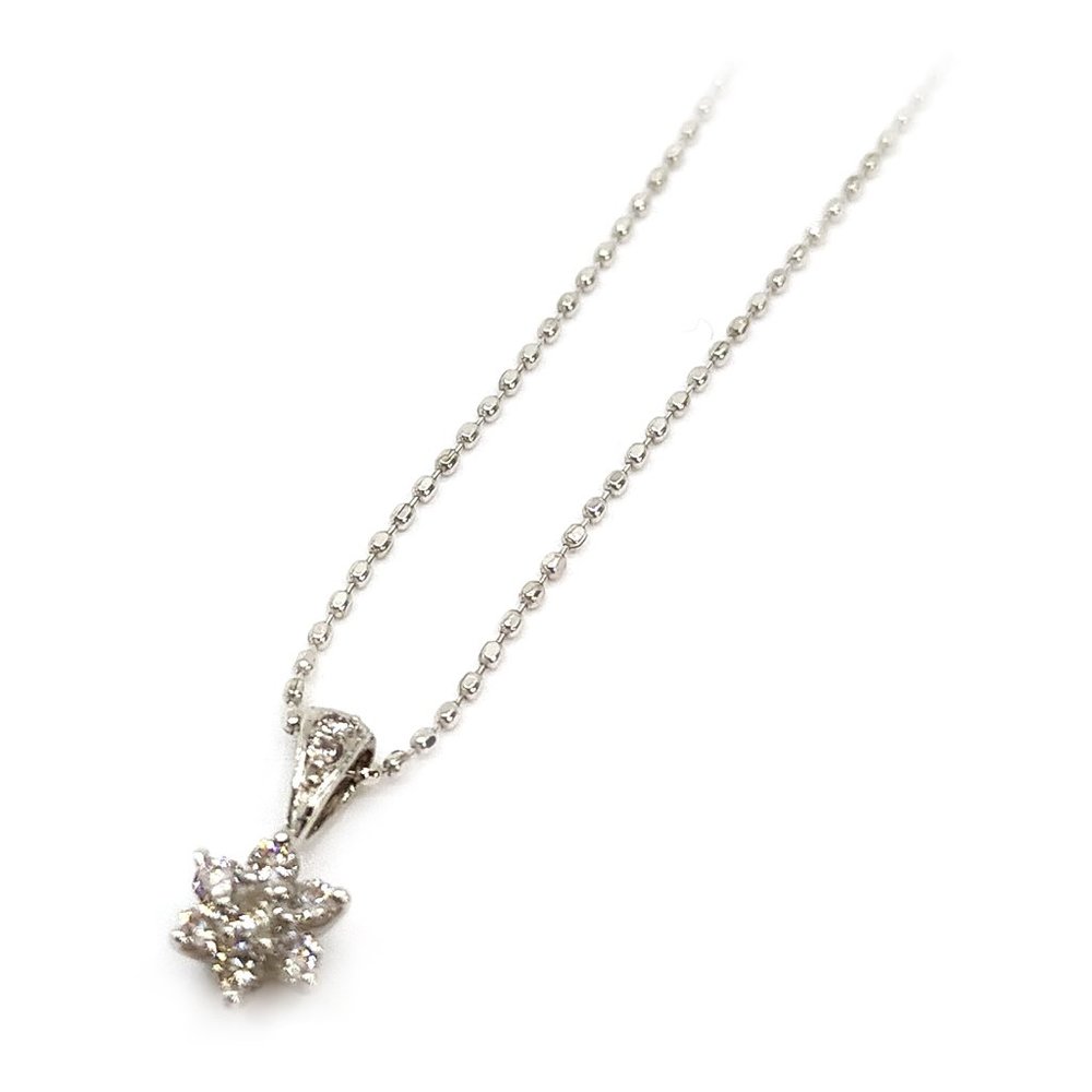 Jewelry Pendant Necklace Star Diamond 0.15ct Whit - Picture 2 of 7